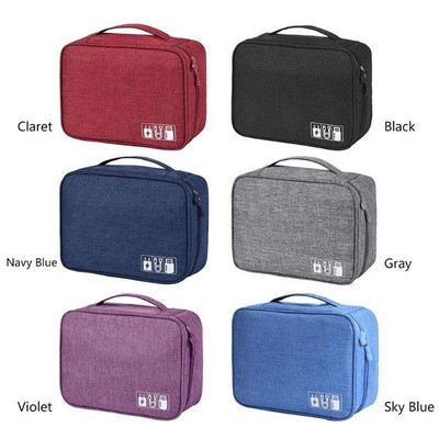 Travel Data cable Organizer Electronics Accessories Carry Bag Oxford Digital cable Storage Bags