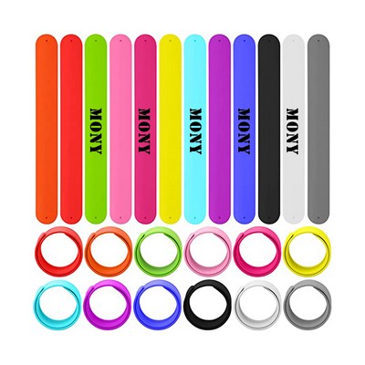 DIY Rainbow Silicone Slap Bracelet