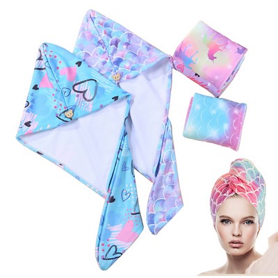 Digital Microfiber Hair Drying Towels