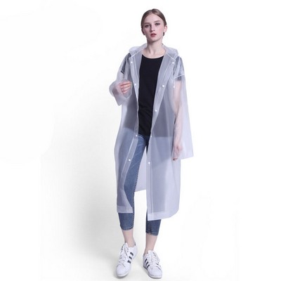 PEVA Reusable Rain Poncho Raincoat