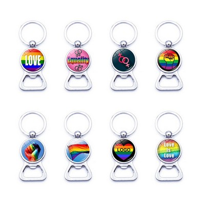 Rainbow Bottle Opener Keychain