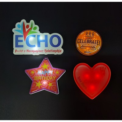 Light Up Badge Drop Rubber Logo