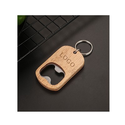 Wood Bottle Opener & Keychain