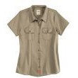 Dickie's® Women's Short Sleeve Work Shirt - Khaki Tan