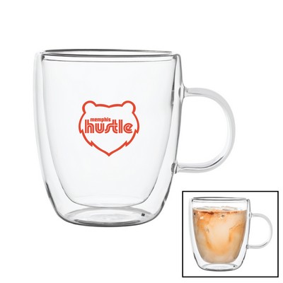 12 oz. Double Walled Latte Glass Mug