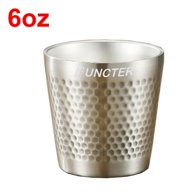 6oz Stainless Steel Double Wall Beer Cup Coffee Cup