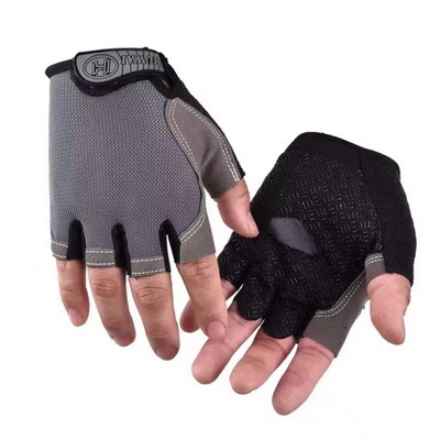 Sports Fitness Shock Absorbing Fingerless Gloves