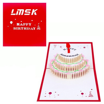 Birthday Cake 3D Pop Up Greeting Card