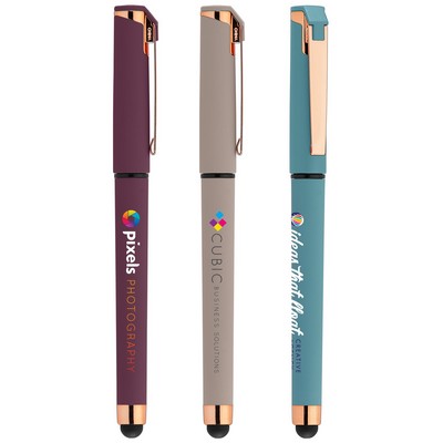 Islander Softy Rose Gold Designer Gel Pen w/ Stylus - ColorJet