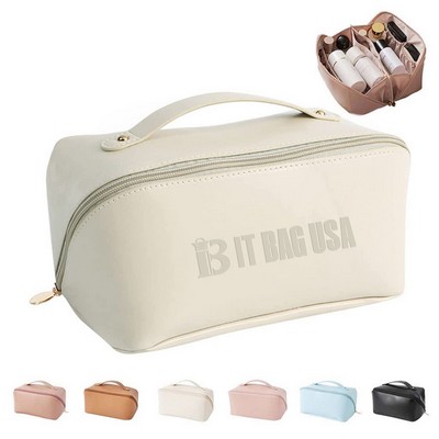 Makeup Travelling Pu Leather Cosmetic Bag Waterproof