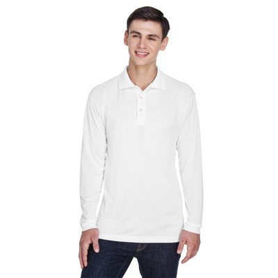 UltraClub Adult Cool & Dry Sport Long-Sleeve Polo