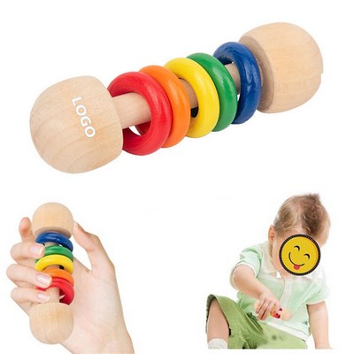 Handheld Wooden Baby Rattle