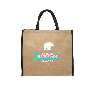 Eco Valley Jute Tote Bag (Full Color Imprint)