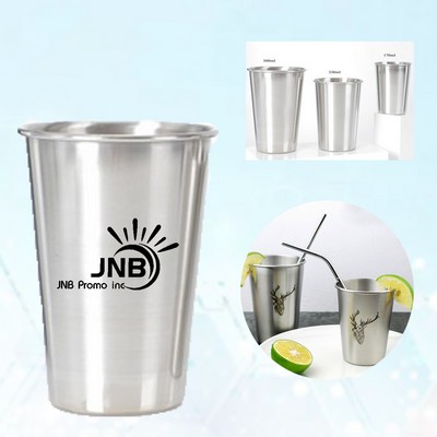 16 Ounce Stainless Steel Pint Cups Shatterproof Cup Tumblers