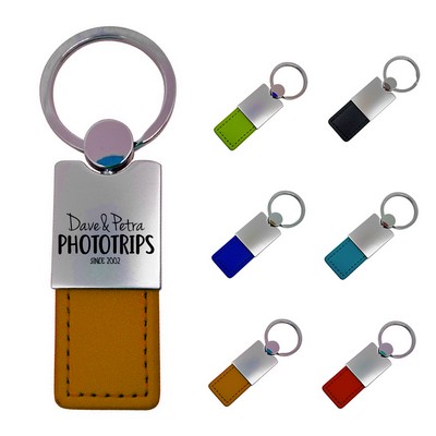 Colored Leatherette Key Chain