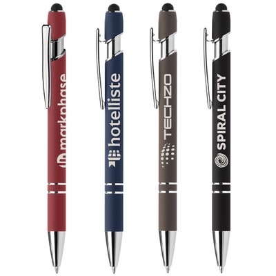 Ellipse Softy Recycled Aluminum Pen w/ Stylus + Anti-Fraud Ink