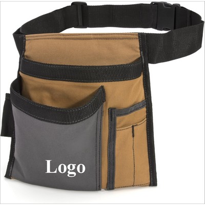 5-Pocket Single Side Tool Belt Pouch Work Apron