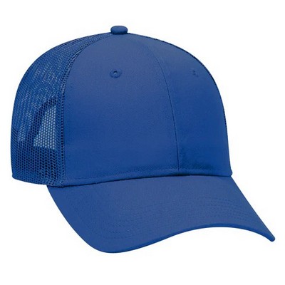 Otto Mid Profile Cotton Blend Trucker Cap w/Mesh Back