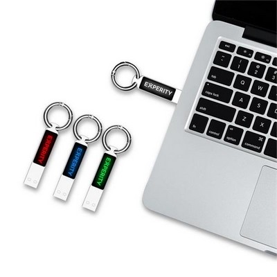 Light Up Logo USB With Keyring