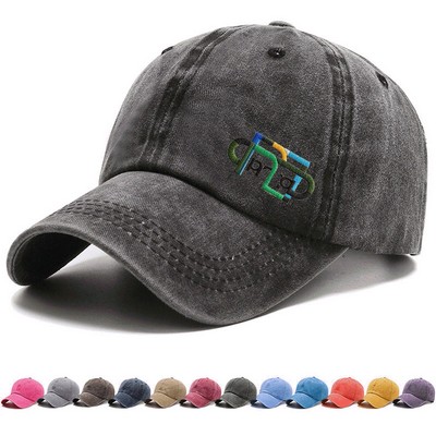 Pigment Dyed Baseball Cap Golf Dad Hat