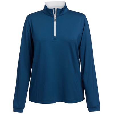 Pebble Beach Women's Smooth Jersey 1/4 Zip Pullover