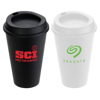 16 oz. Travel Reusable Coffee Cup w/ splash-proof lid