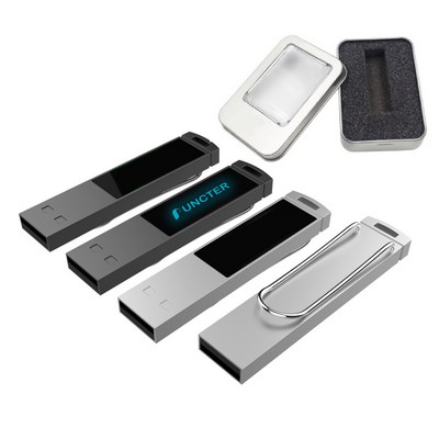 8G USB 3.0 Flash Drive USB Stick With LED Light Up Logo With Tin Box Package