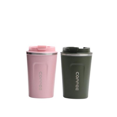 Stainless Steel Coffee Cup with Leakproof Lid