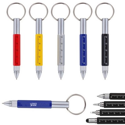 Mini 6 In 1 Tool Pen Practical Keychain