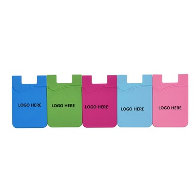 Silicone Stick On ID Credit Card Wallet Phone Holder