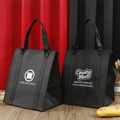 Dot Embossed Zipper Non-Woven Insulation Bag