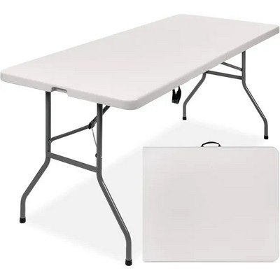 6ft Plastic Folding Table, Portable & Durable