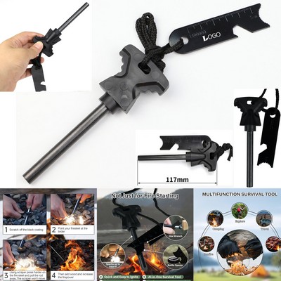 Survival Drilled Flint Steel Fire Starter