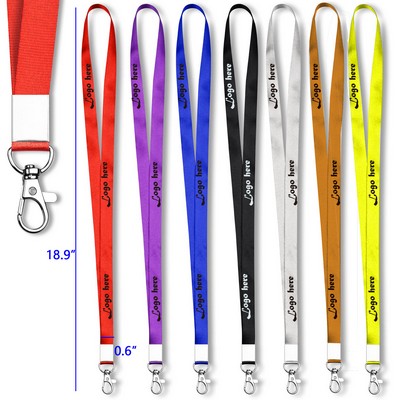 0.6 Inches Badge Lanyards with Clip