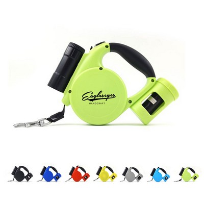 Pet Dog Retractable Leash with Detachable Flashlight