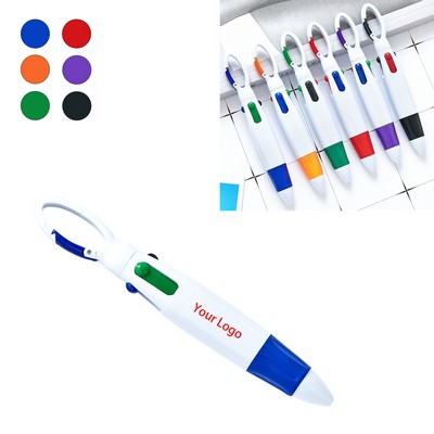 Four-Color Carabiner Ballpoint Pen