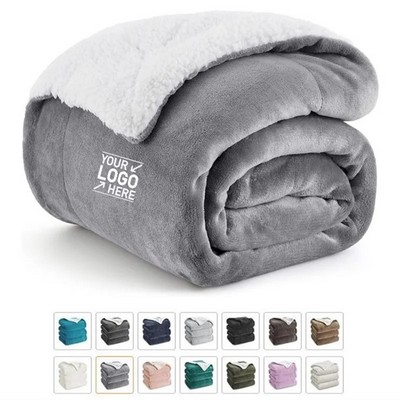 Sherpa Fleece Soft Throw Blanket for Couch and Bed