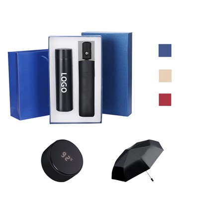 Stainless Steel Insulated Cup Umbrella Business Gift Set