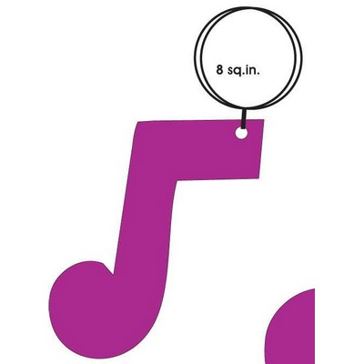 Music Note Executive Key Chain w/Mirrored Back (8 Square Inch)