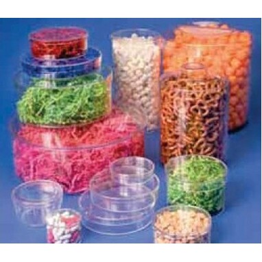 Standard Quality Rigid Clear Round Plastic Box (1 3/8"x3/8")