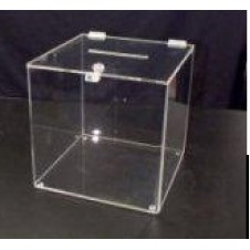 Acrylic Ballot/Collection Box w/Hasp (12"x12")