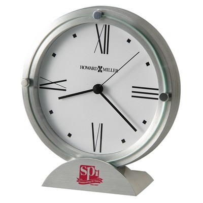 Howard Miller Simon II Round Brushed Aluminum Clock