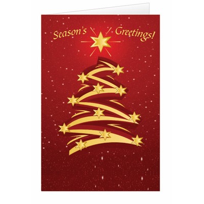 Star Crossed Tree Holiday Greeting Card