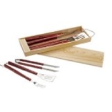 3 Piece BBQ Set in Pine Case