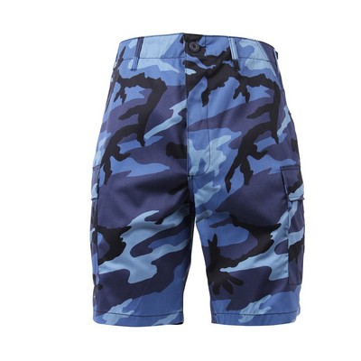 Sky Blue Camo Twill Battle Dress Uniform Combat Shorts (S to XL)