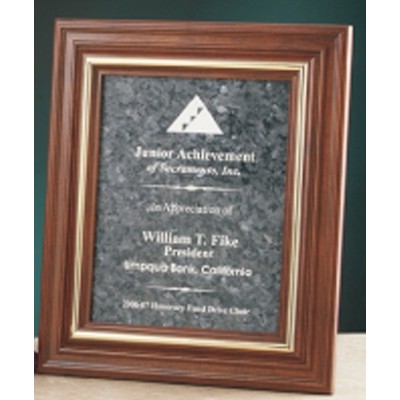 Custom Genuine Blue Granite Executive Plaque (9"x12")