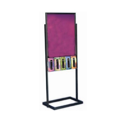 Floor Standing Poster Holder w/2 Frames & 2-5 Brochure Pockets