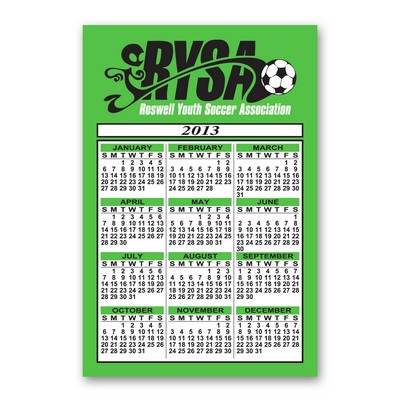 Calendar Magnet - 4"x6" Magnetic Calendar Custom Imprinted Magnets - 30mil