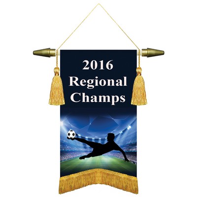 6" x 9" Podium Banner, Angle Cut / with Fringe