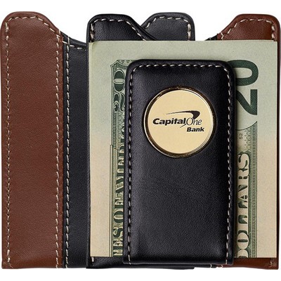 Two-Tone Leather Magnetic Wallet